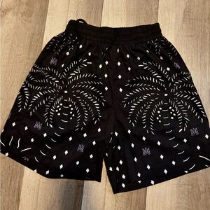 AMIRI Black and White Graphic Shorts